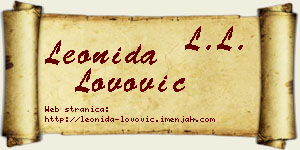Leonida Lovović vizit kartica